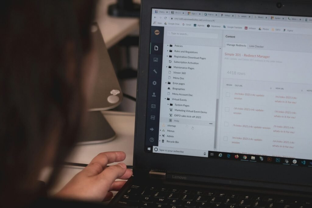 Business email inbox displayed on a laptop