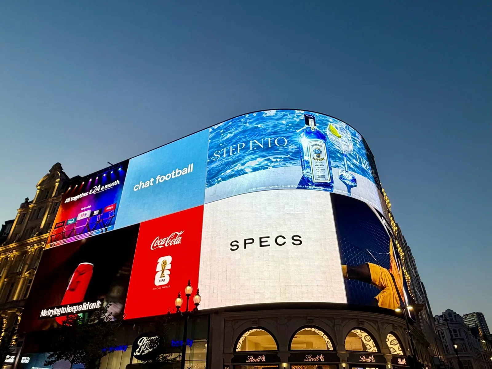 Digital advertising billboards in London