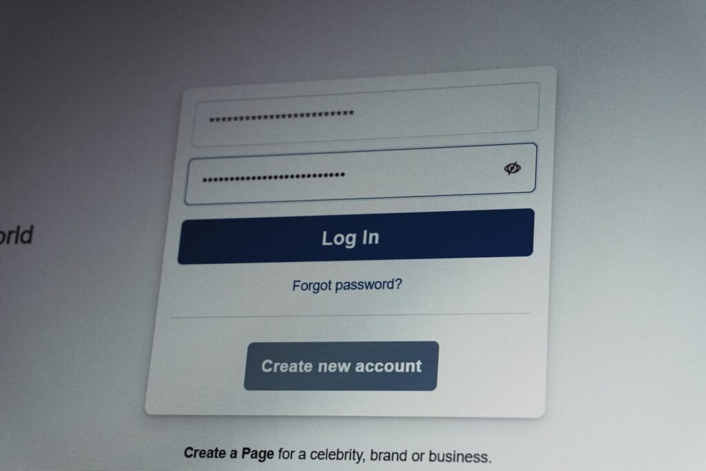 Domain account login screen on a computer